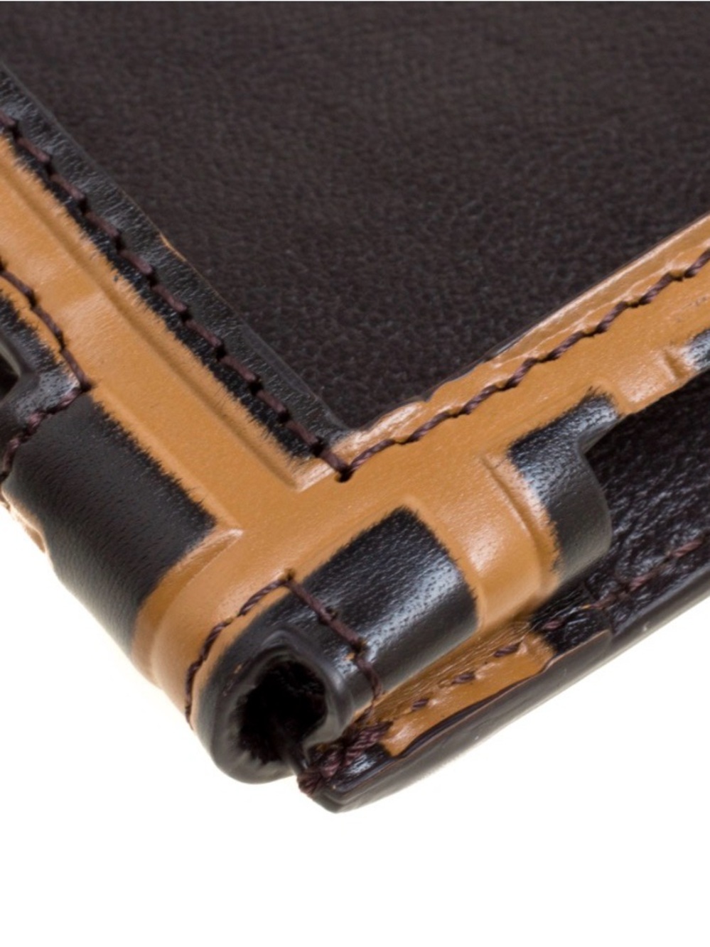 Fendi Brown Black Zucca Leather Bag  iPhone Case Bag Gold Strap X/XS & More - Picture 8 of 15